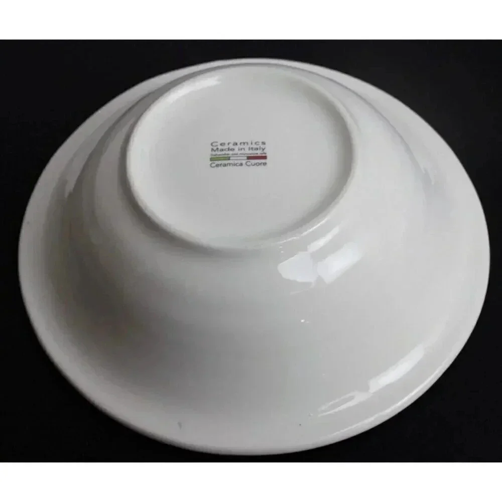 New Large Ceramic Round Serving Bowl Salad Bowl Sicilia Made in Italy Kitchen